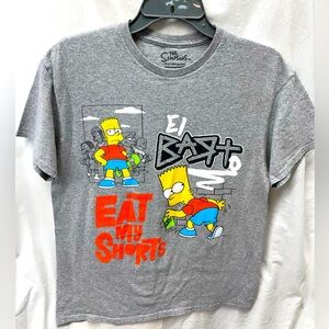 The Simpson “bart eat my shorts” pullover tee shirts men sz M
